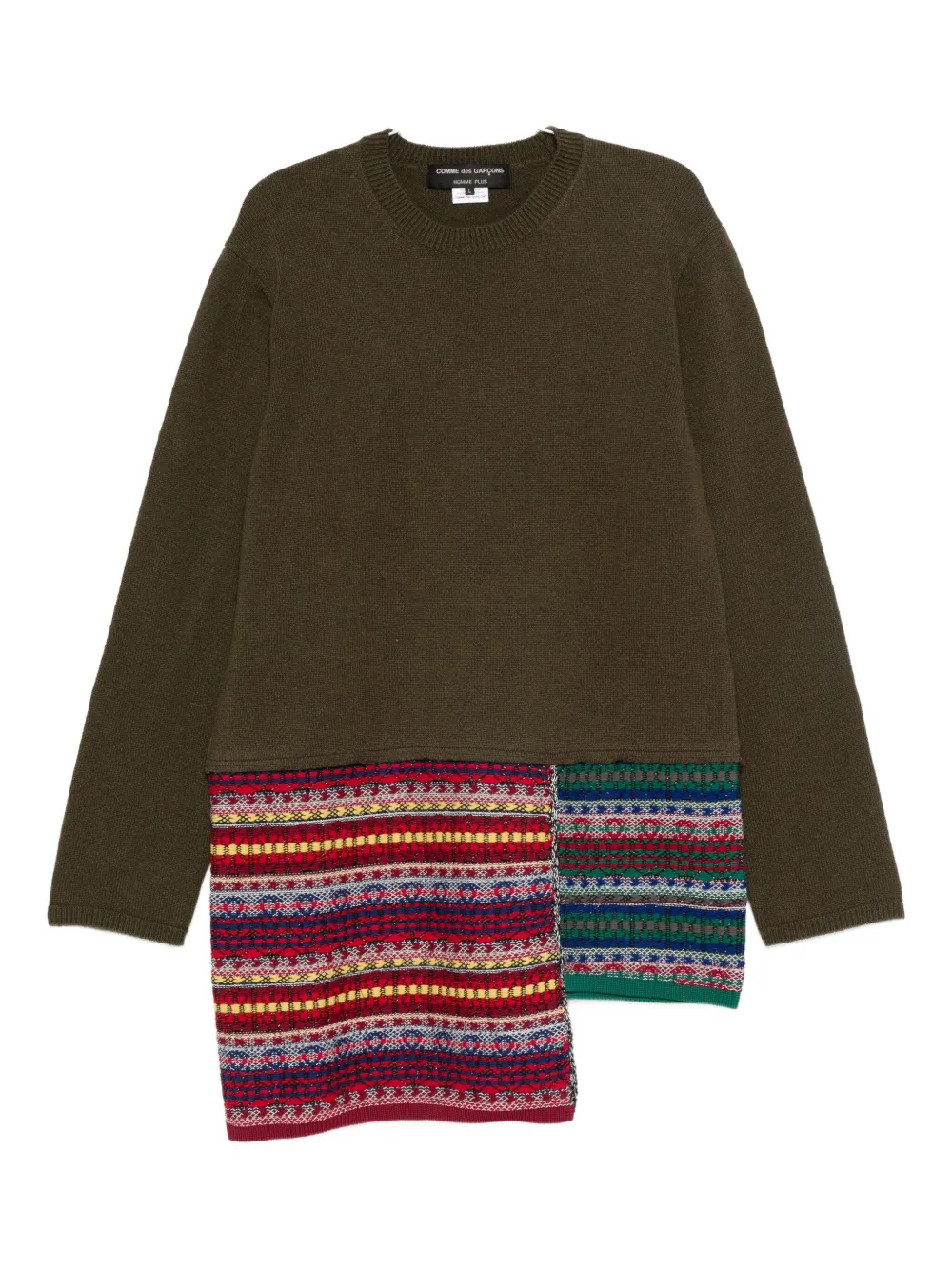 Comme des Garçons Homme Plus Maglione con design patchwork - Verde