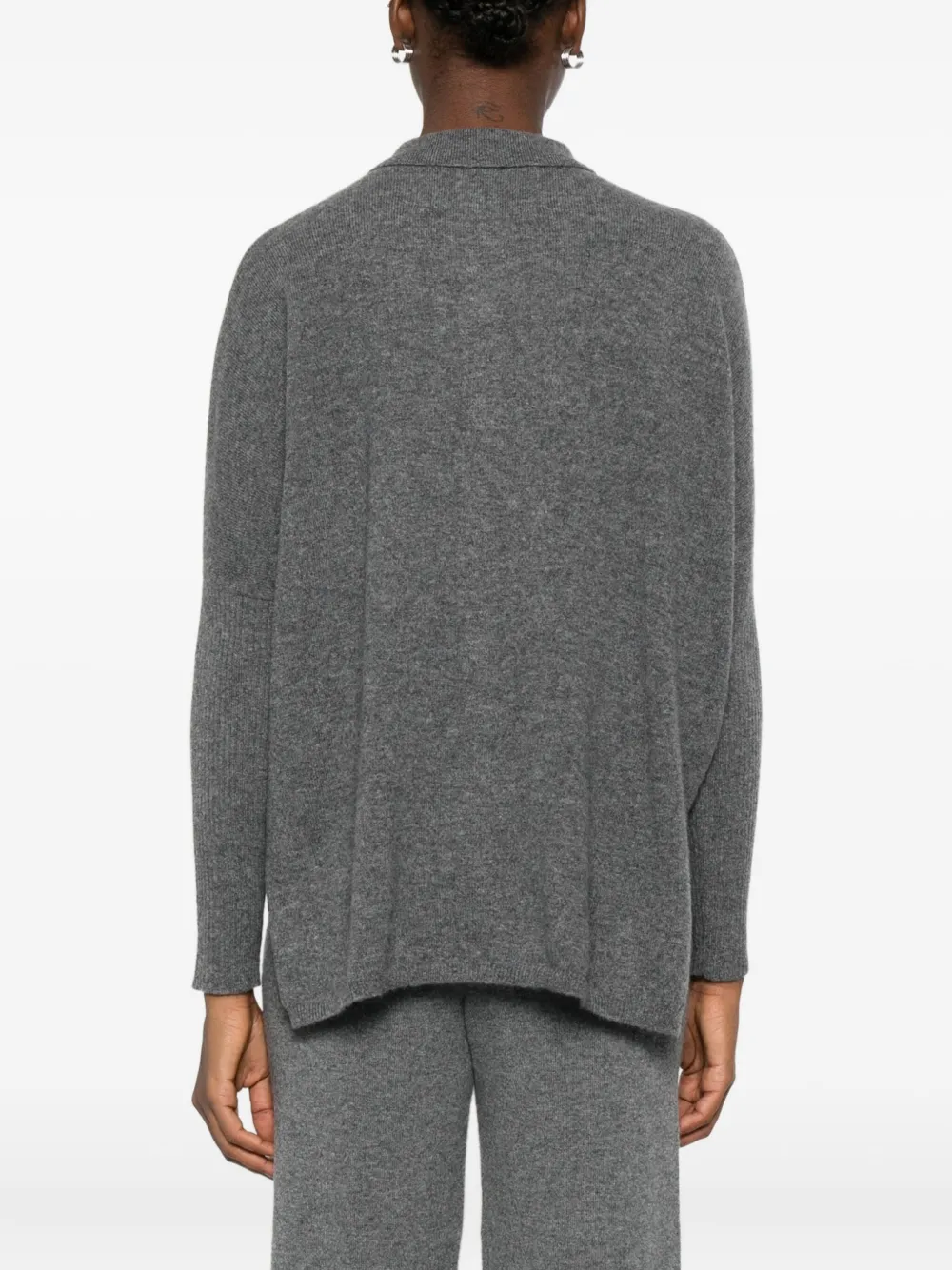 Gotha Buttoned Patch-pocket Cardigan In Gray