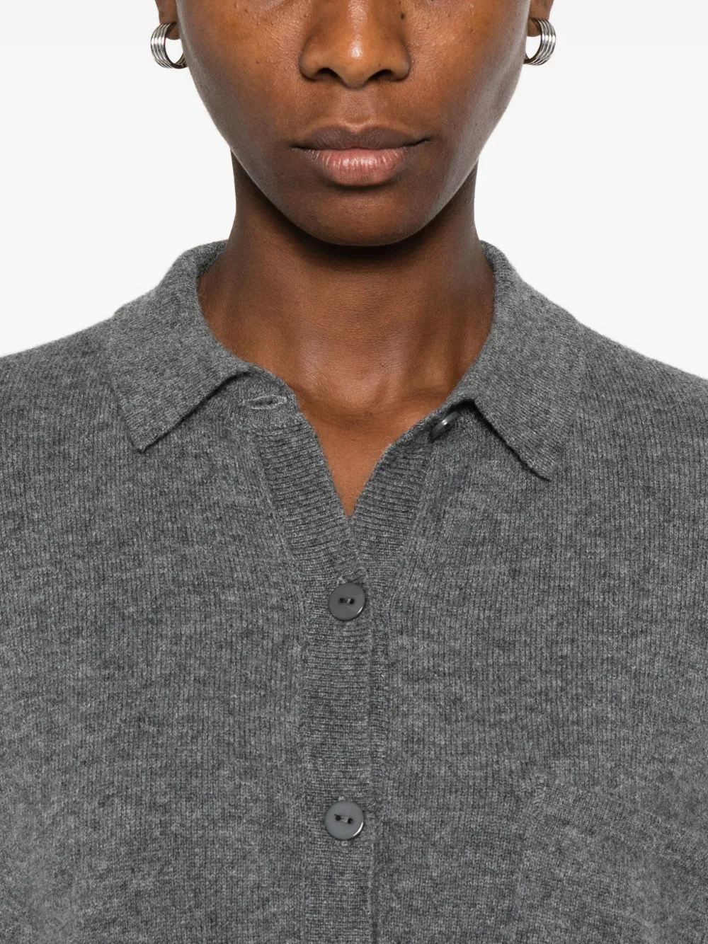 Gotha Buttoned Patch-pocket Cardigan In Gray