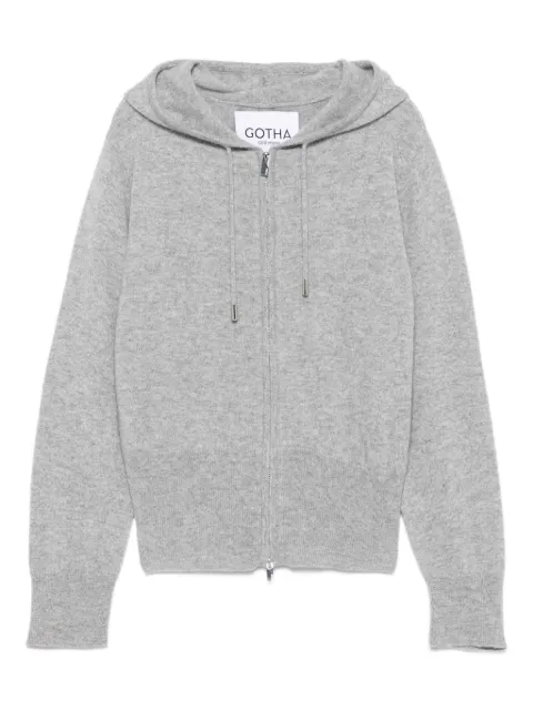 Gotha hooded zip-up cardigan