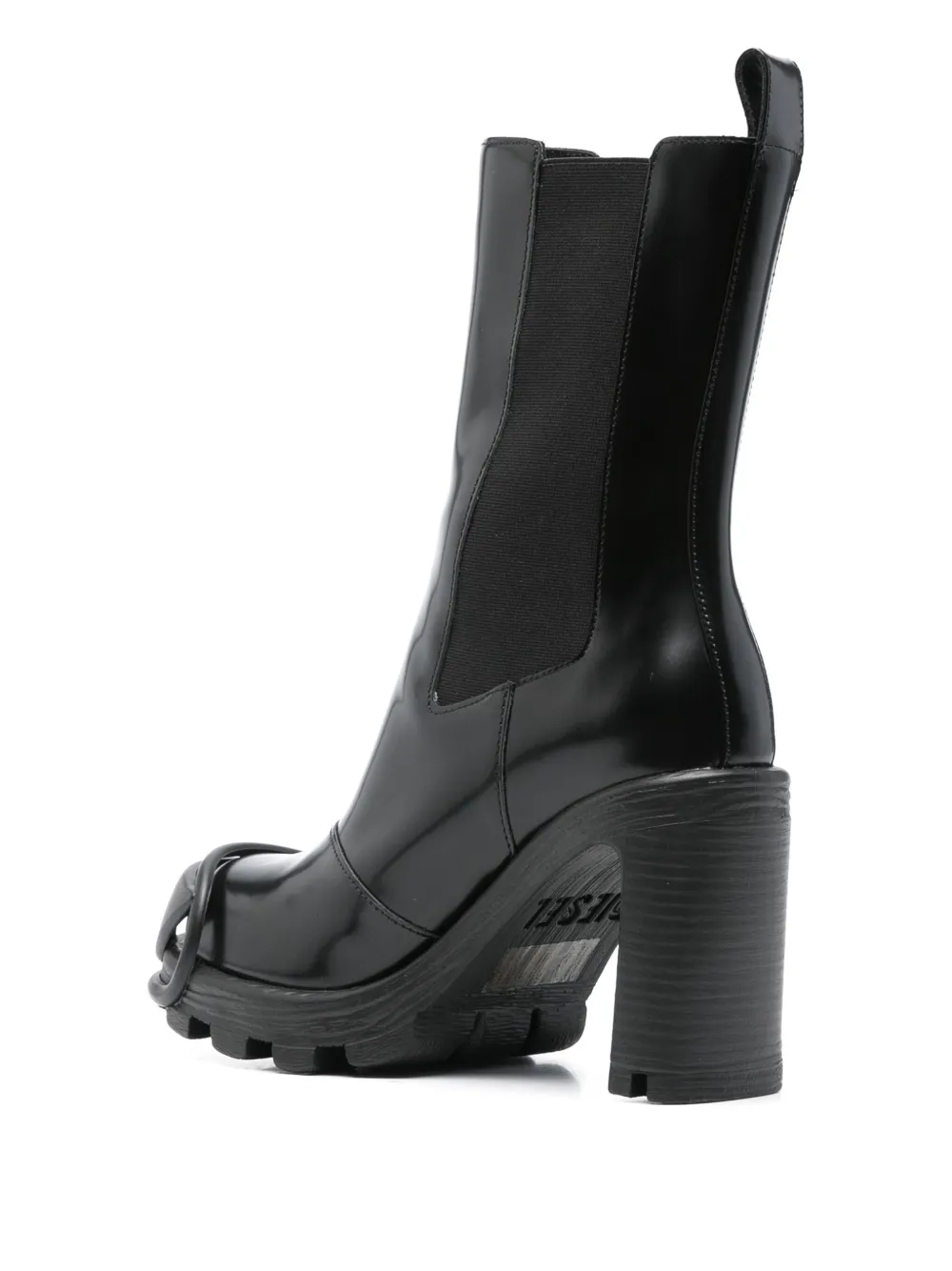Diesel embellished block-heel chelsea boots Black
