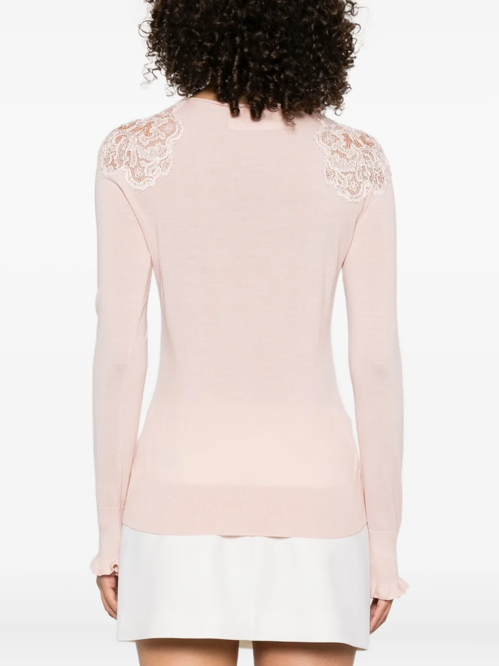 Ermanno Scervino Top met verfraaid kant Roze