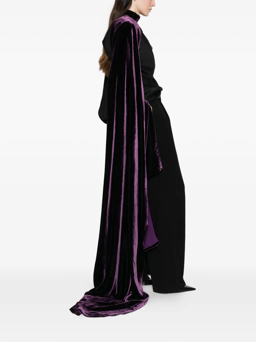  Costarellos Open-front Cape - Purple 