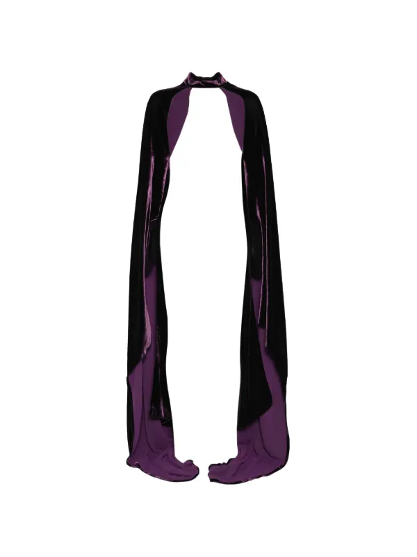 Costarellos Open-front Cape in Purple