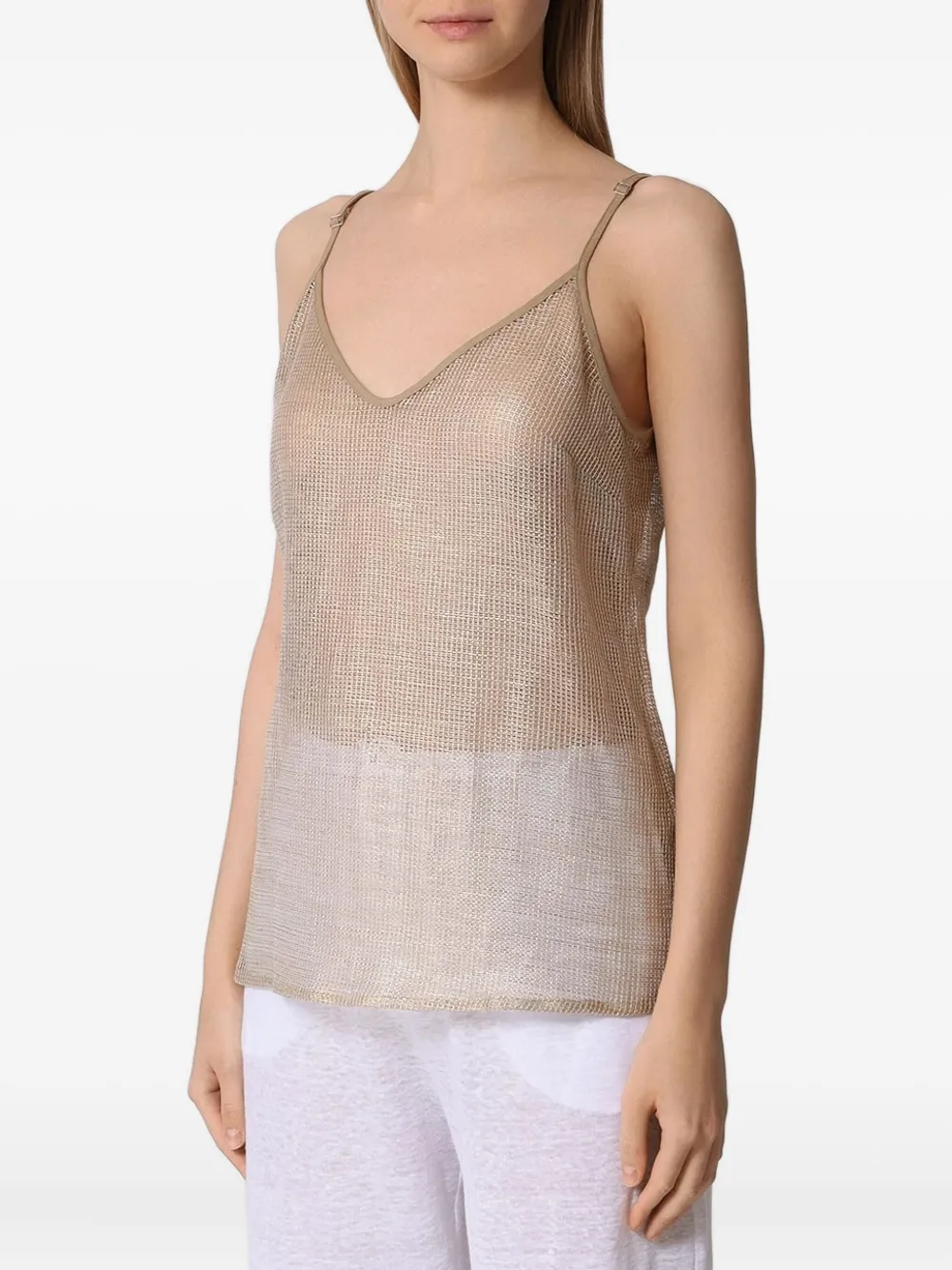 Holy Caftan V-neck Top In Gold