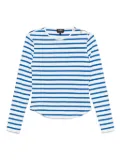 A.P.C. striped button-shoulder T-shirt - White