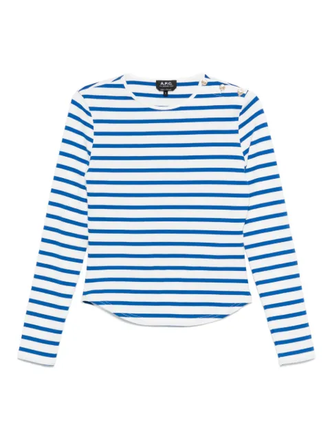 A.P.C. playera con botones en los hombros