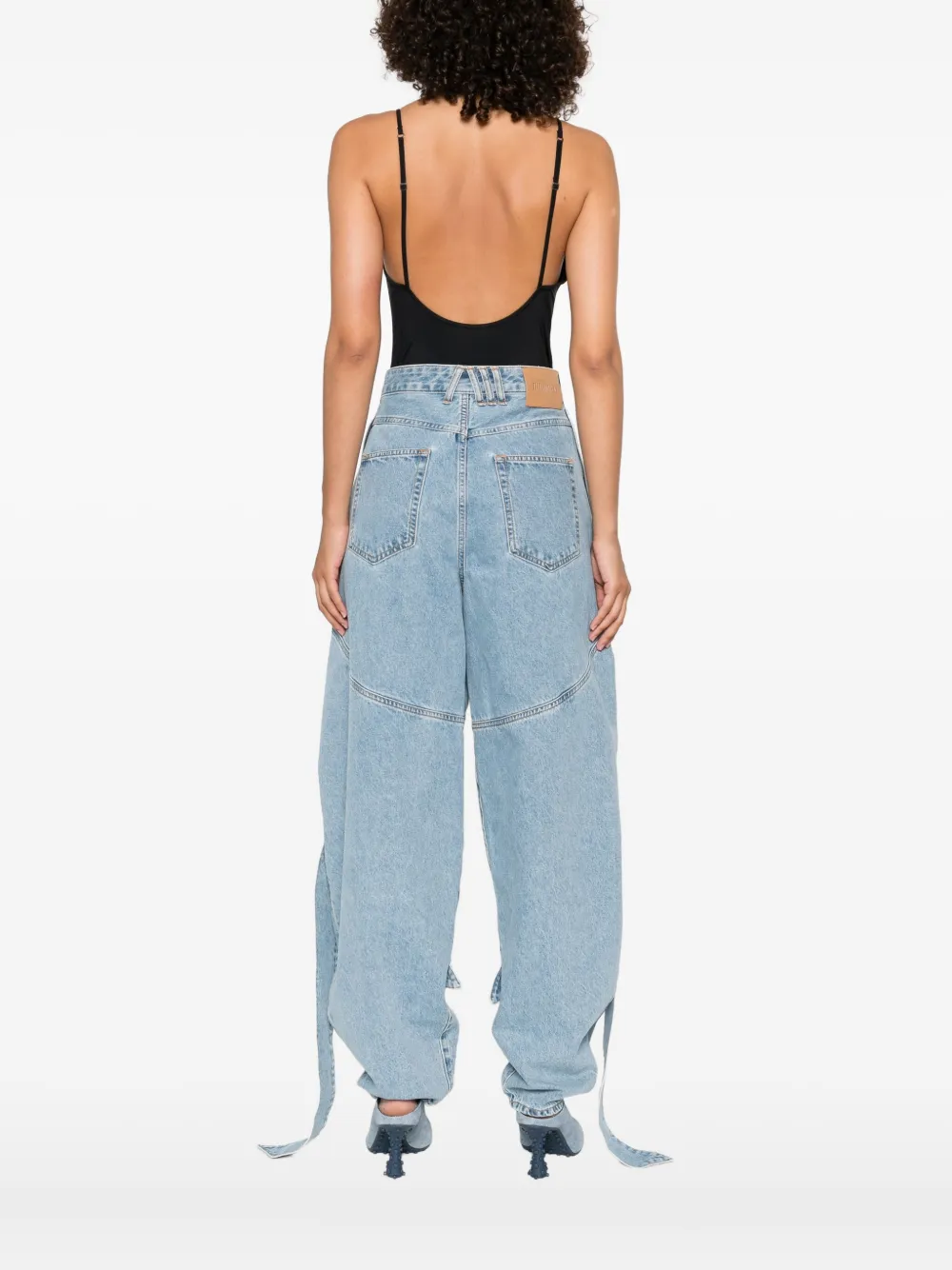 Diesel plunge-neck bodysuit Zwart