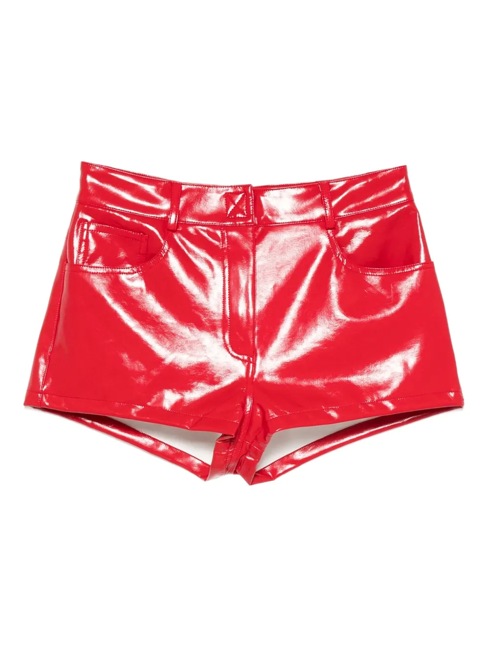 Norma Kamali Shorts met glanzende finish Rood