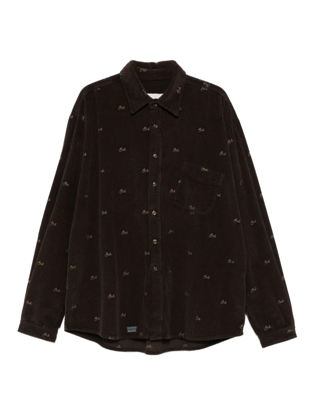 ERL corduroy logo-embroidered shirt jacket | Brown | Image 1