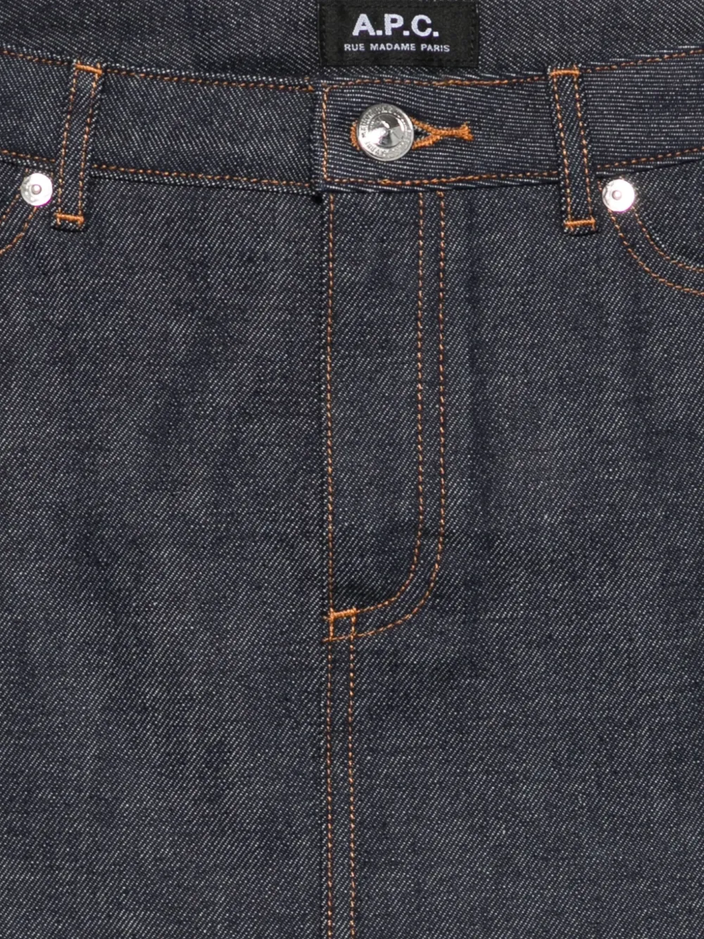 A.P.C. Mini-rok met stiksel Blauw