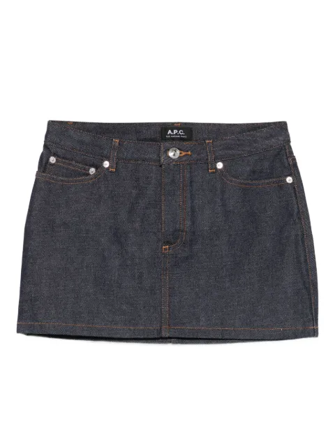 A.P.C. topstitched mini skirt