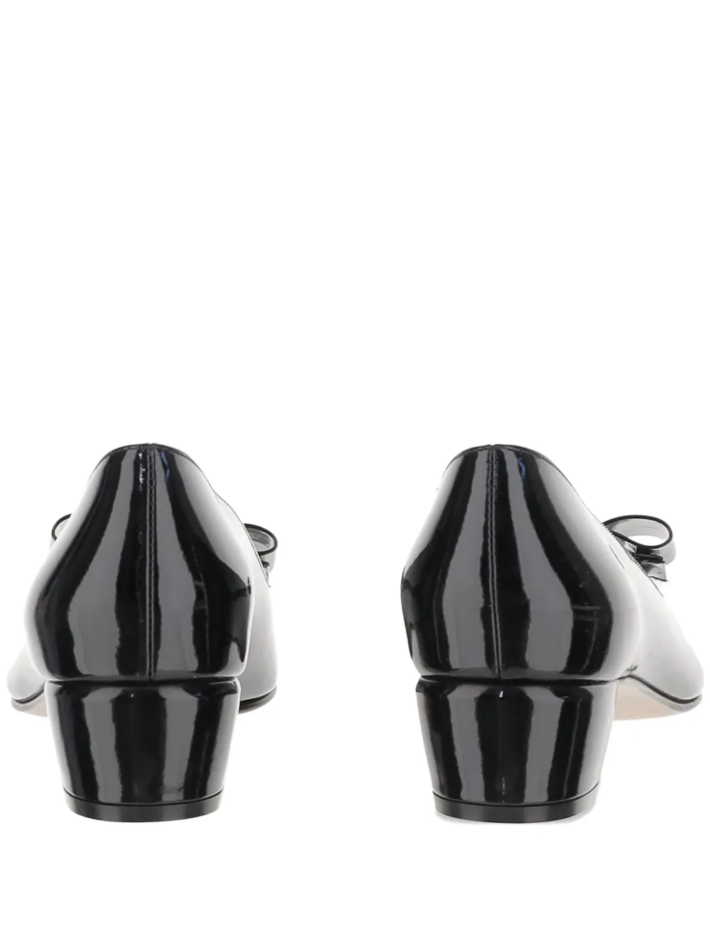 Ferragamo 30mm Vara patent-leather pumps Black