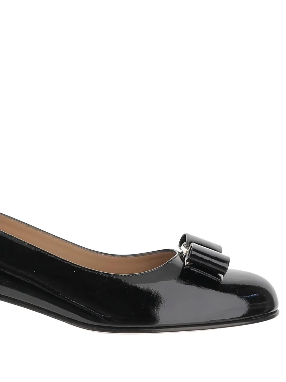 Ferragamo 30mm Vara patent-leather pumps Black