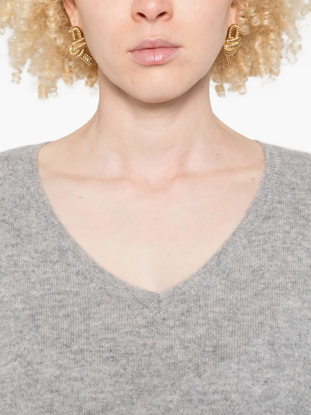 Gotha V-neck Sweater In Gray