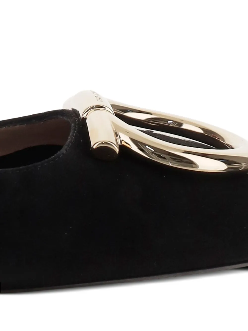 Ferragamo suede Mary Jane ballet flats Black