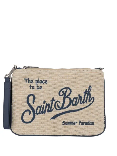 MC2 Saint Barth embroidered-logo clutch bag