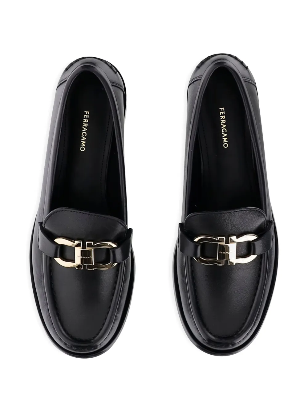 Ferragamo leather loafers Black