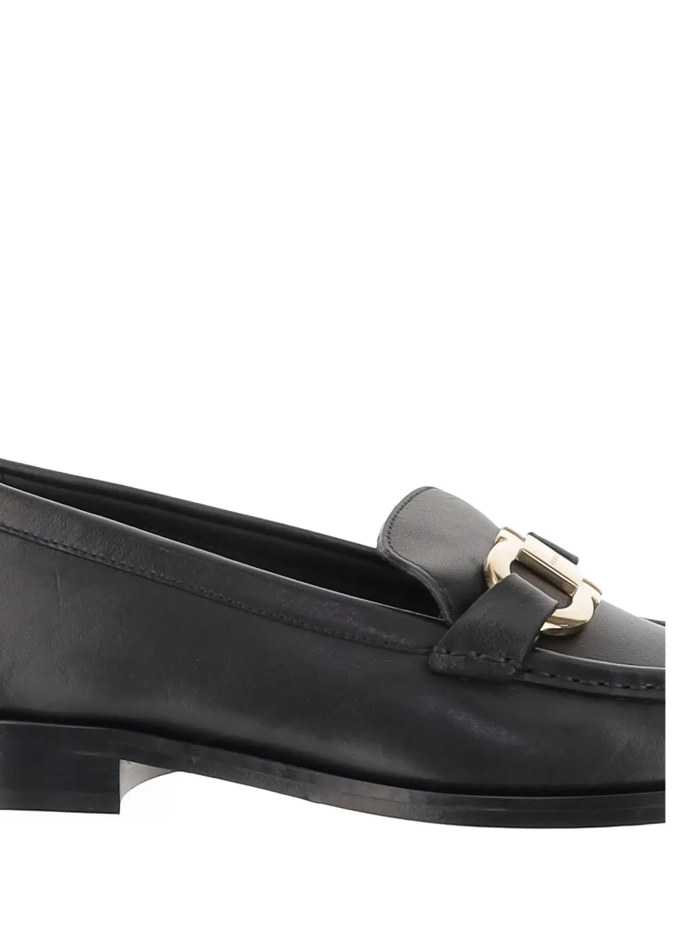 Ferragamo leather loafers Black