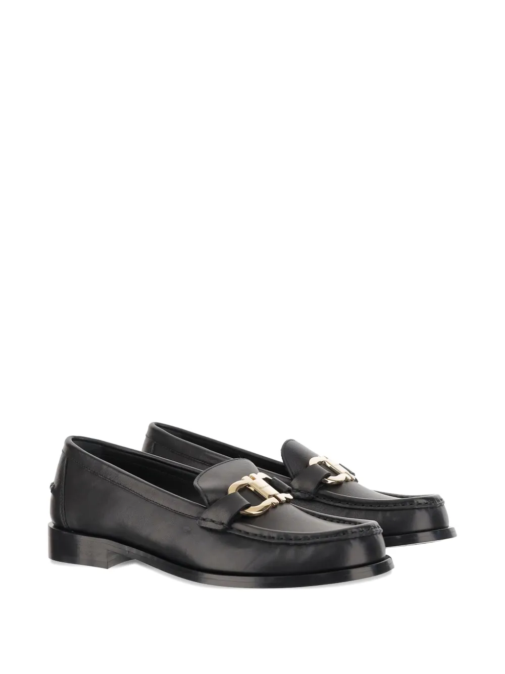 Ferragamo leather loafers Black