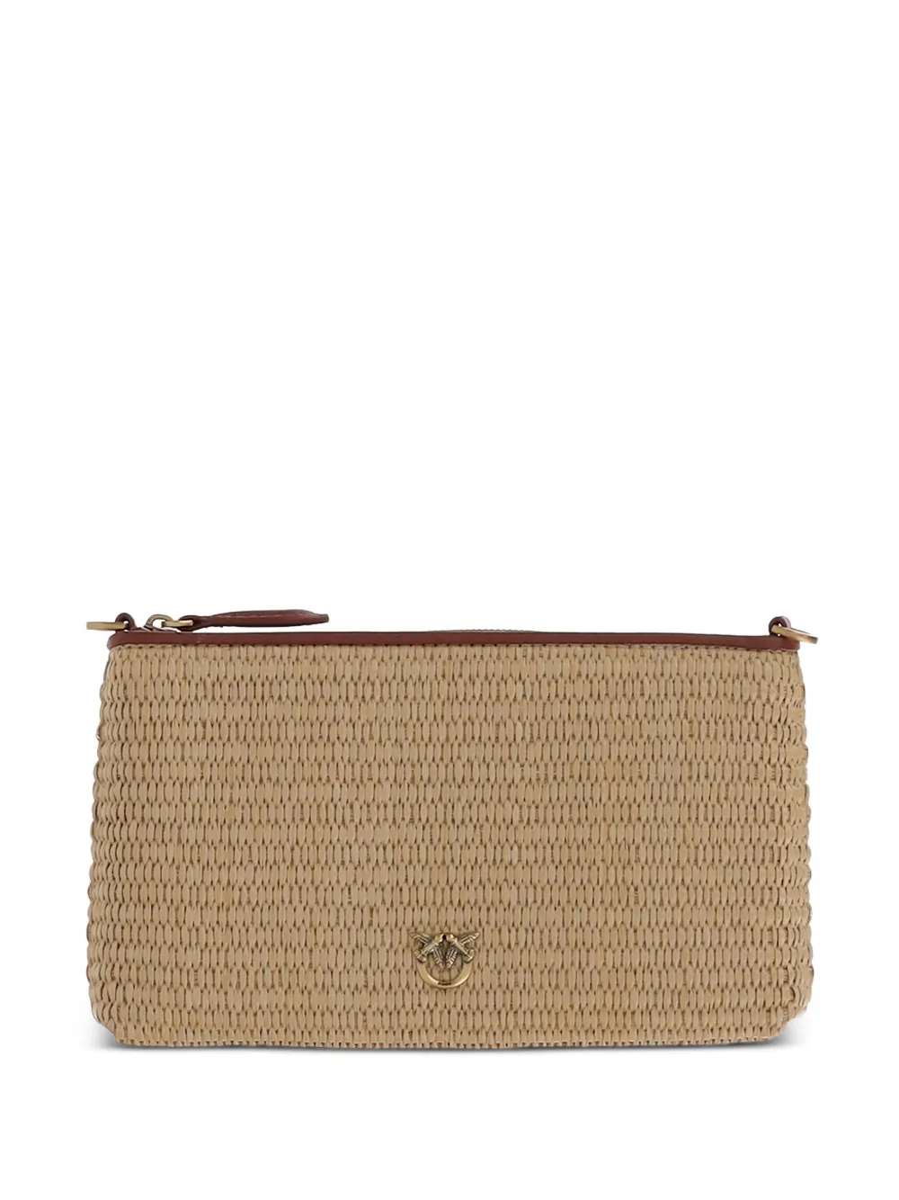 PINKO Clutch met logopatch Beige