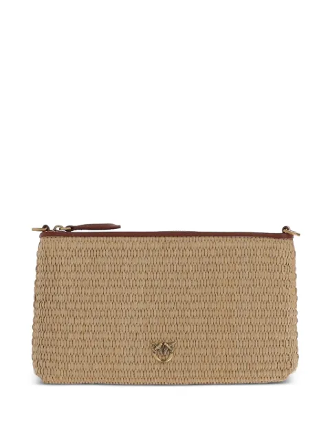 PINKO logo-patch clutch bag 