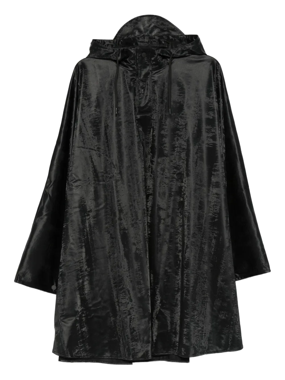 Rains hooded buttoned coat | Black | Image 1