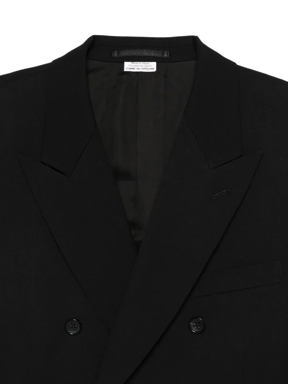 Comme des Garçons Homme Plus Blazer met dubbele rij knopen BLACK