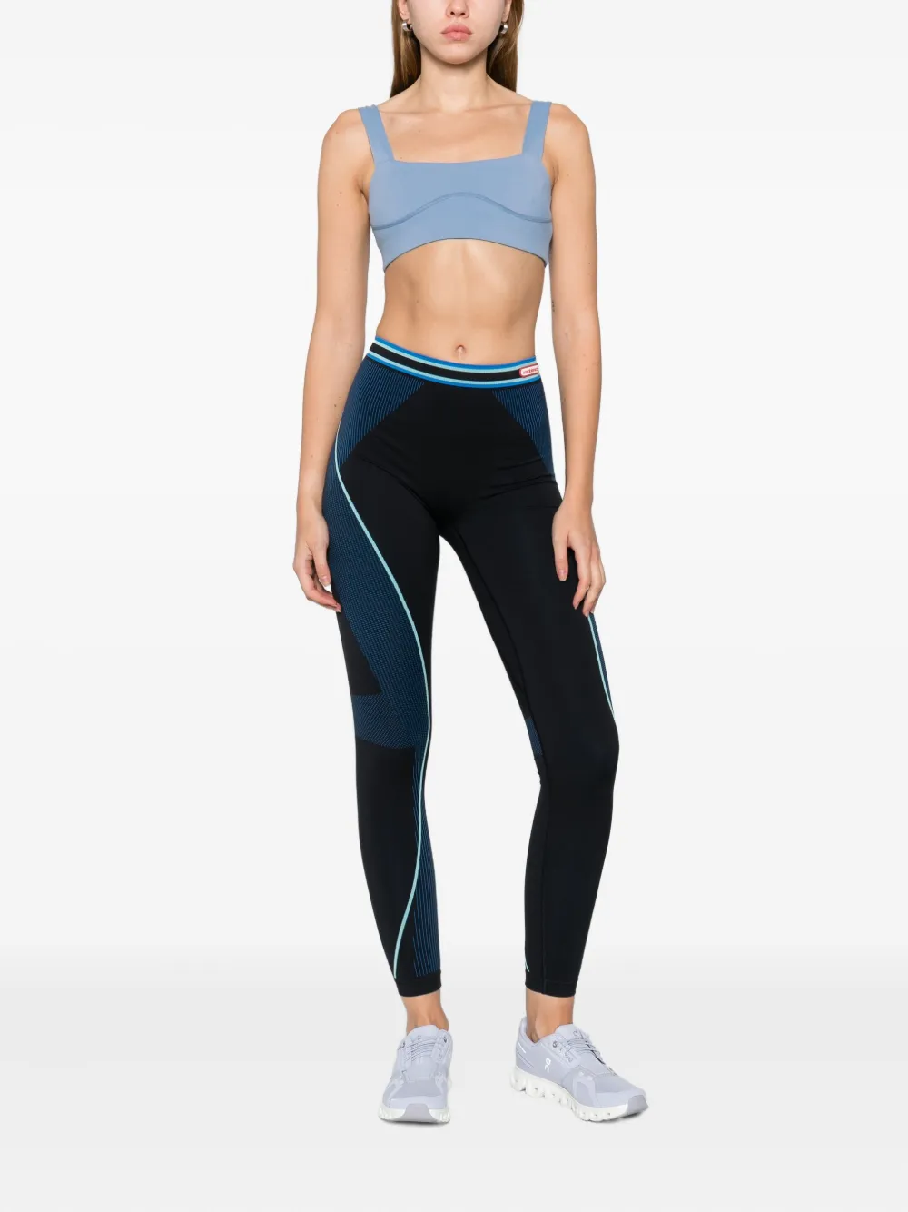 Casablanca Legging met logodetail - Blauw
