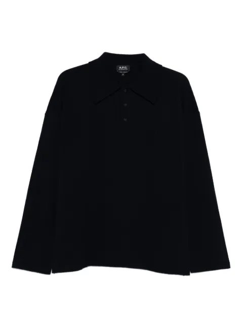 A.P.C. long-sleeves wool polo shirt