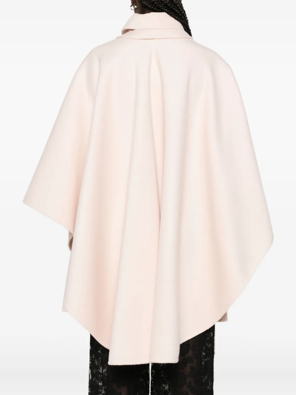 Ermanno Scervino Hooded Cape Coat In Pattern