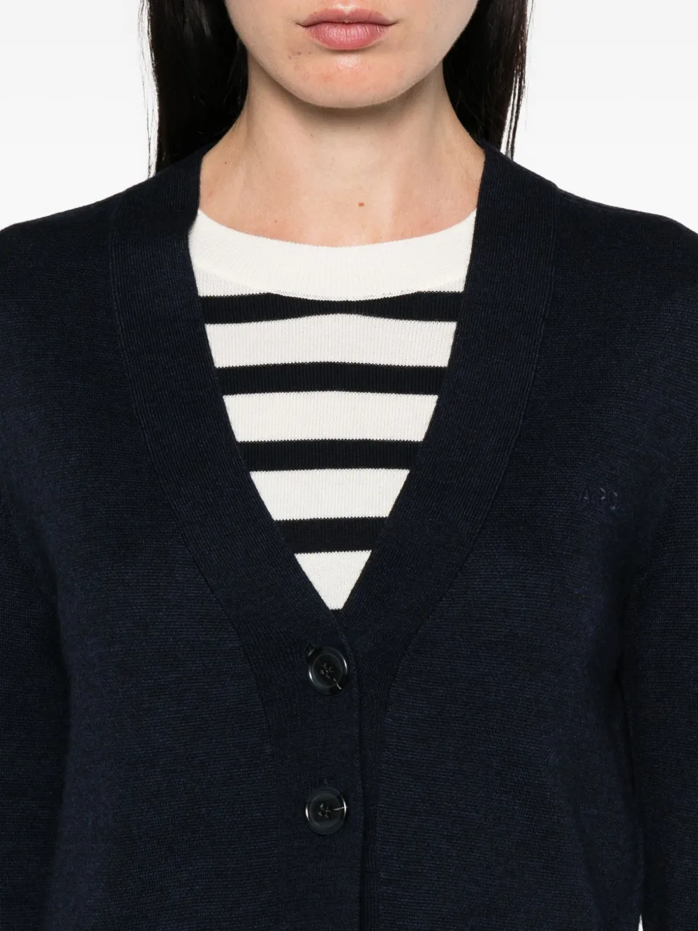 A.P.C. Vest met V-hals Blauw