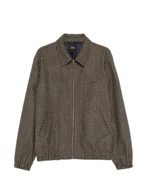 A.P.C. houndstooth zip shirt jacket