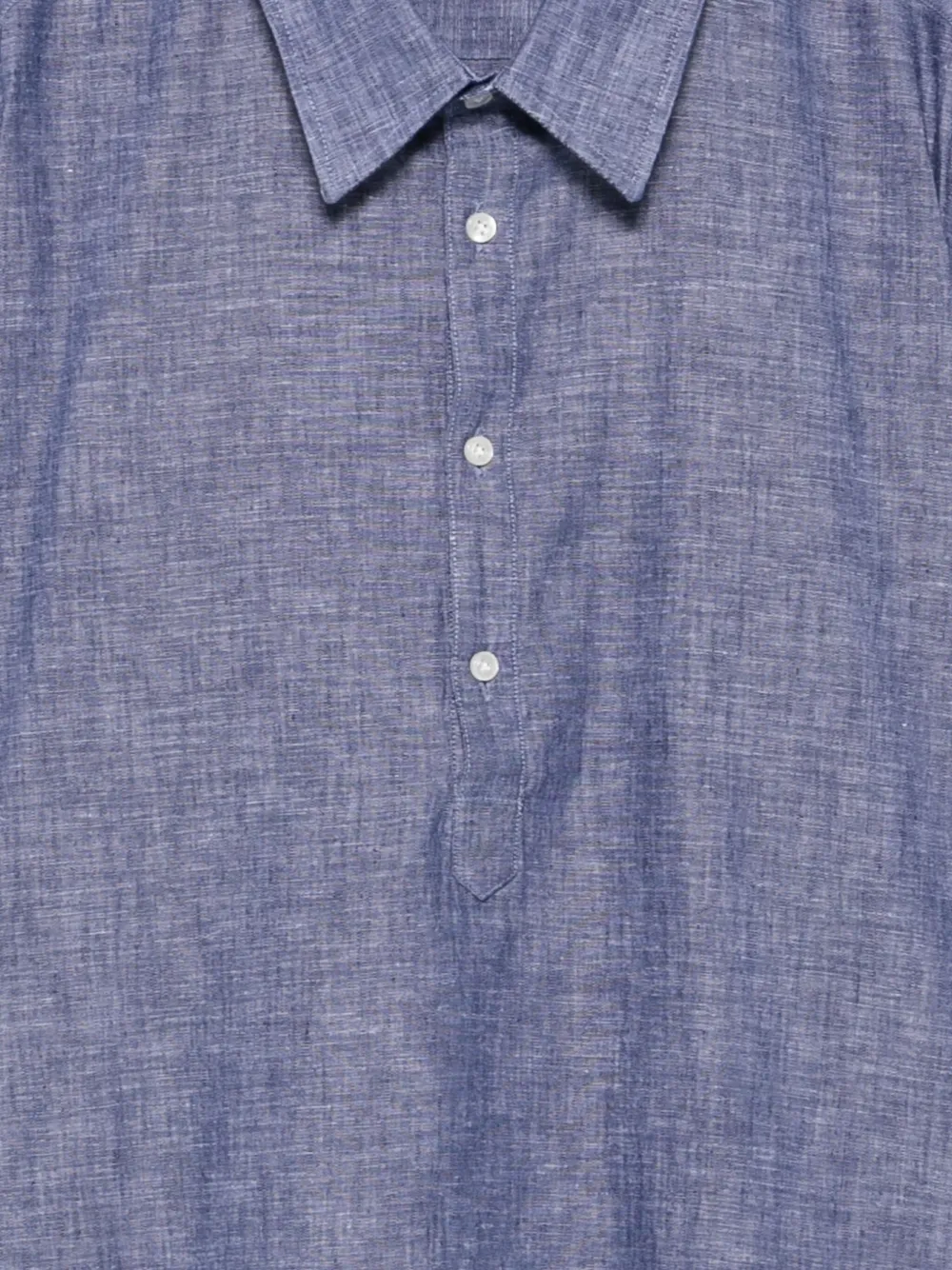 Manuel Ritz Overhemd met half plakkaat Blauw