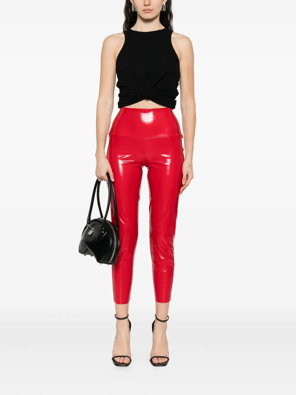 Norma Kamali High waist broeken - Rood