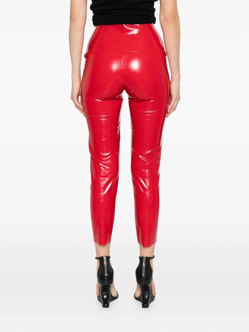 Norma Kamali High-waisted Trousers In Red