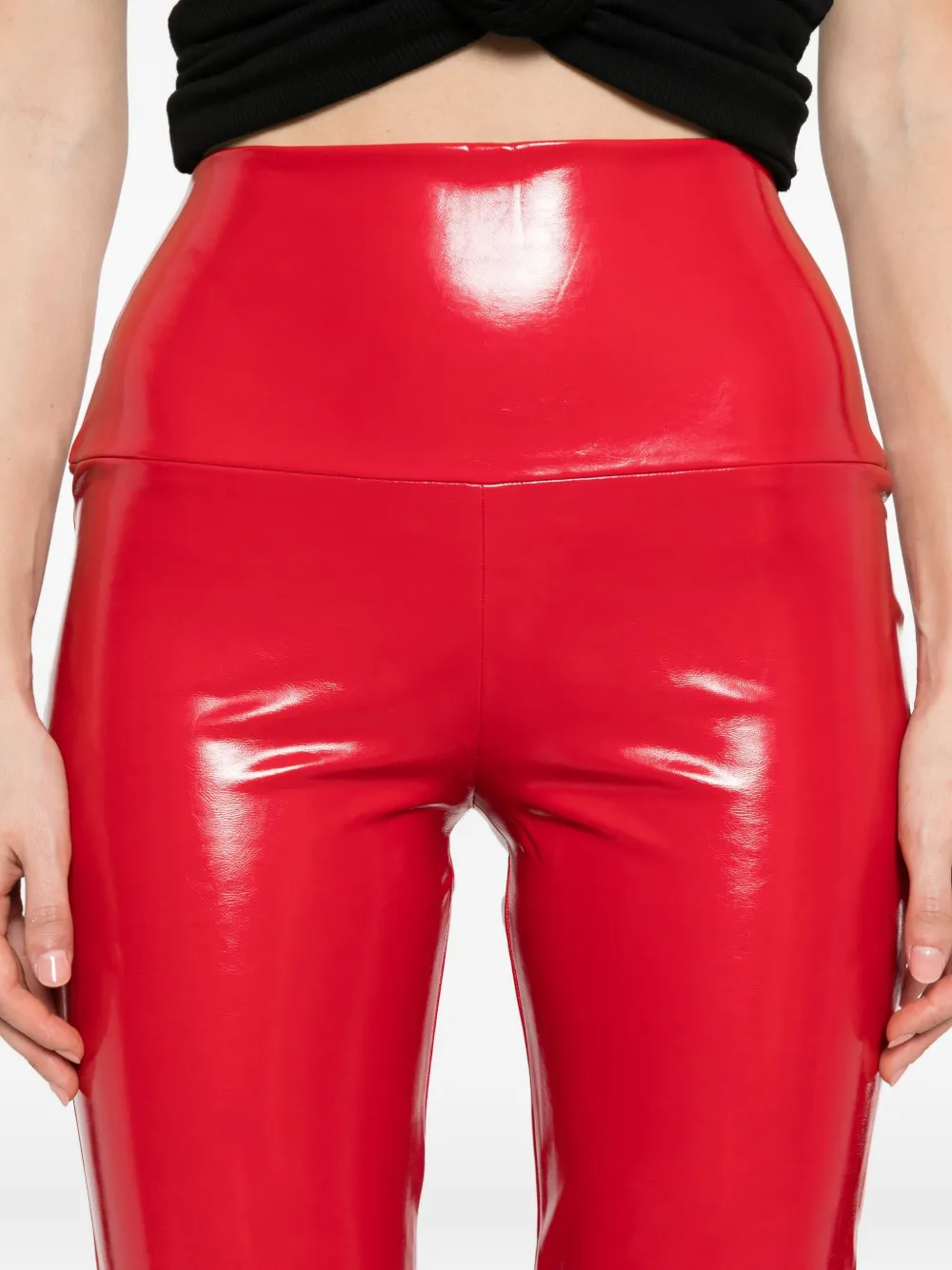 Norma Kamali High-waisted Trousers In Red