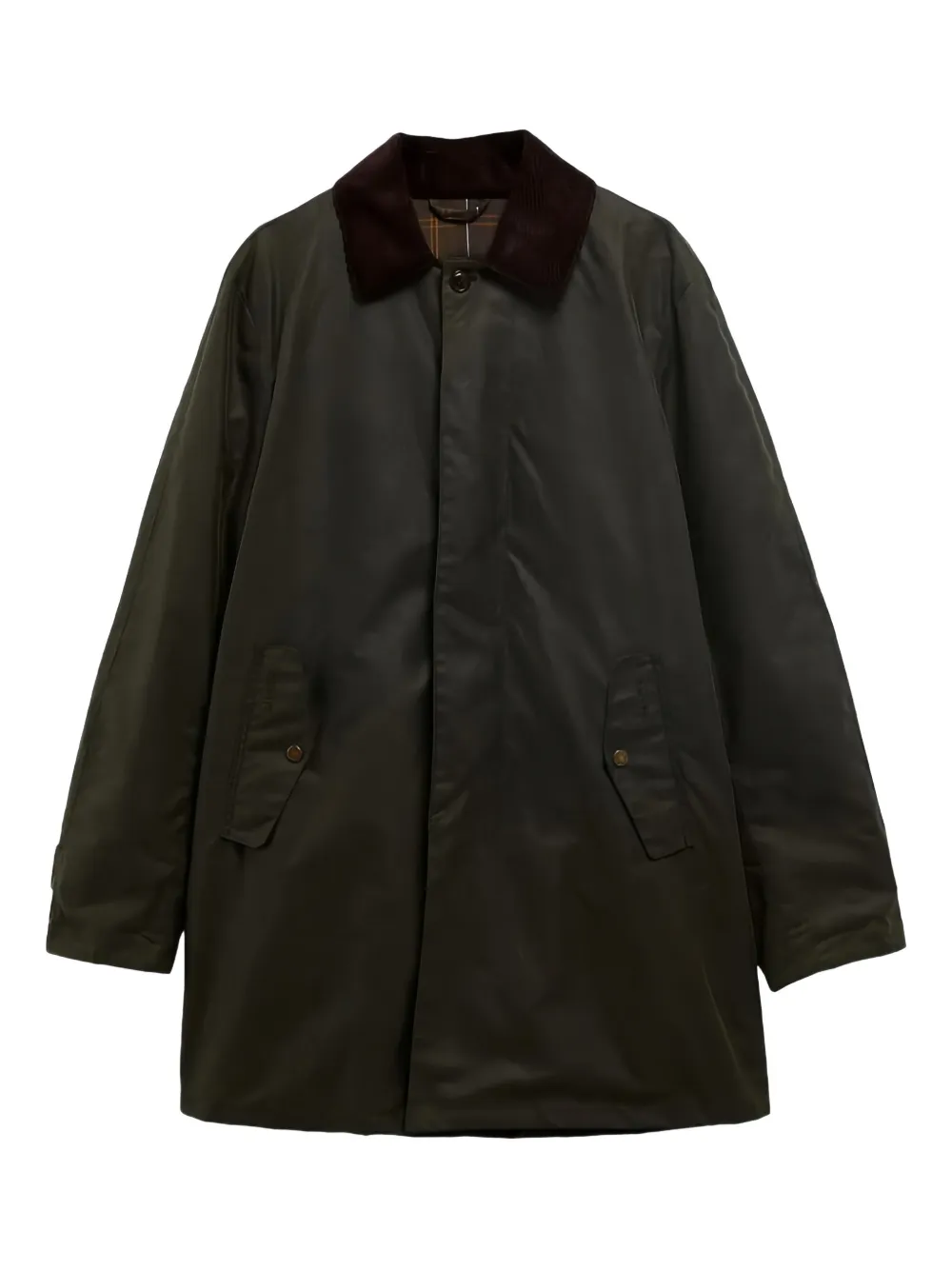 Baracuta x Barbour corduroy-collar coat | Green | Image 1