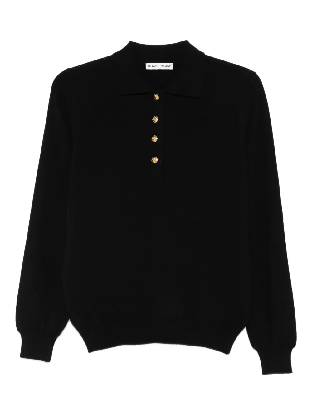 button-placket polo top