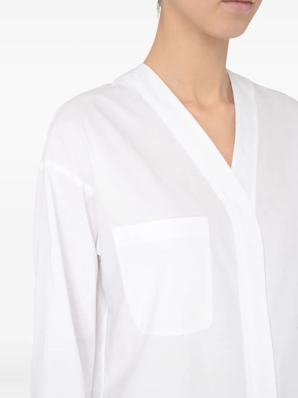 'S Max Mara Blouse met V-hals en zak Wit