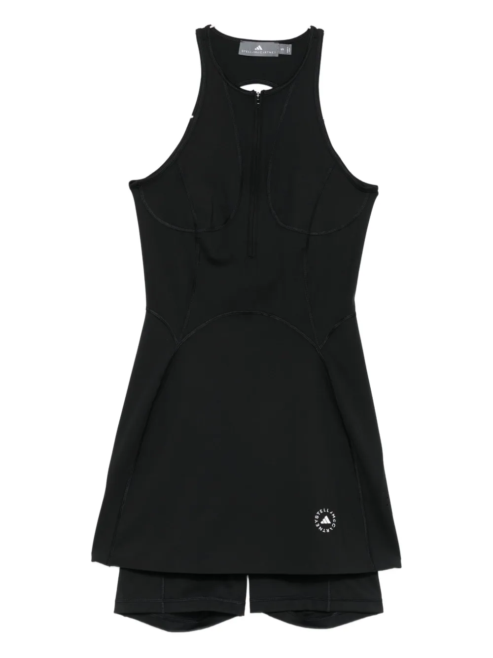 Adidas By Stella Mccartney Tennis Performace Mini Dress In Black