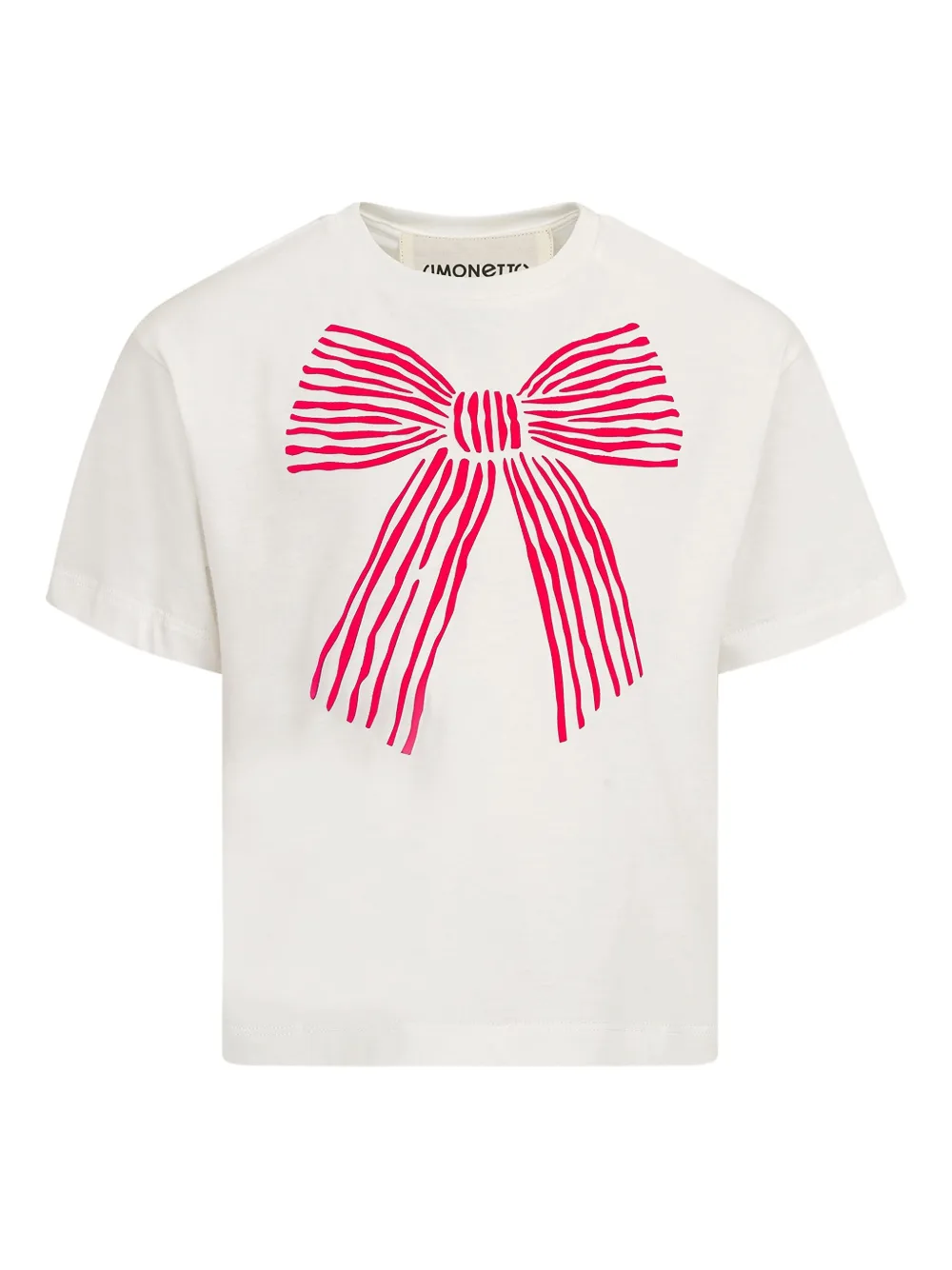 Simonetta bow-print T-shirt Wit