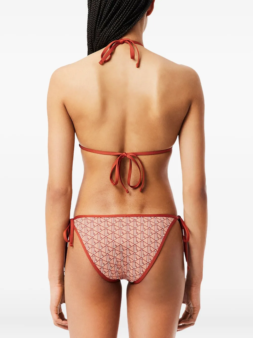 Lacoste Bikini met geometrische print Bruin