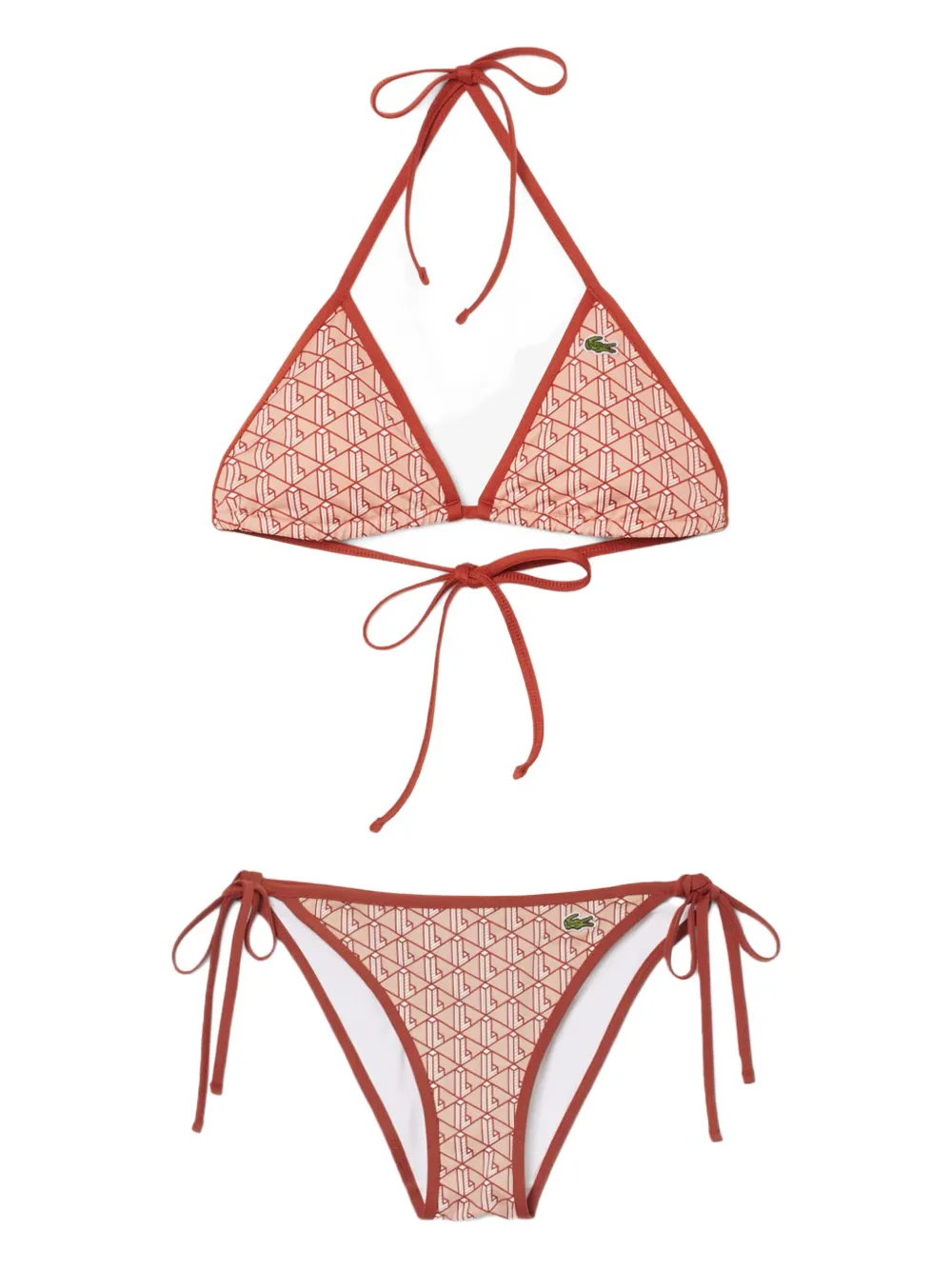 Lacoste geometric-print bikini | Brown | Image 1