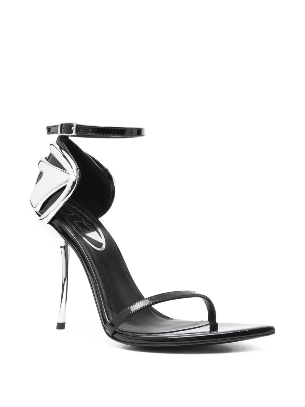 Diesel 100mm D-Ten&Half metallic-accent ankle-strap pumps Black