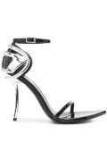 Diesel 100mm D-Ten&Half metallic-accent ankle-strap pumps - Black