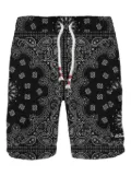 MC2 Saint Barth paisley-print drawstring shorts - Black