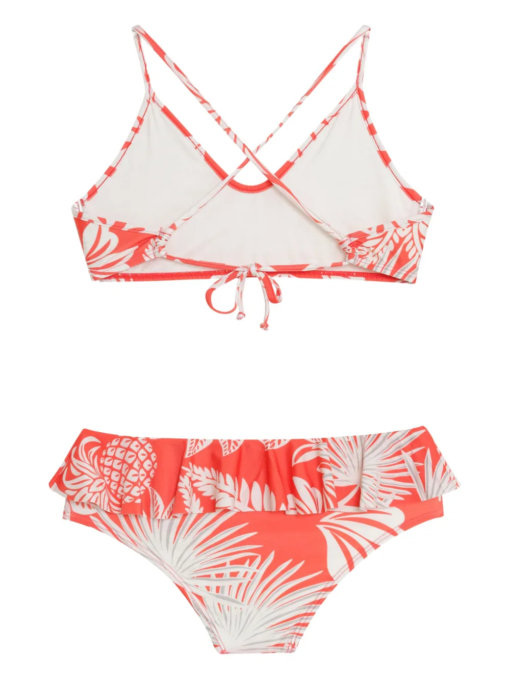Lygia & Nanny Penelope Pineapple-print Ruffled Bikini In Multi