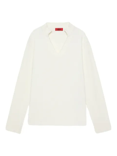 424 long-sleeve thermal jersey "White" sweater