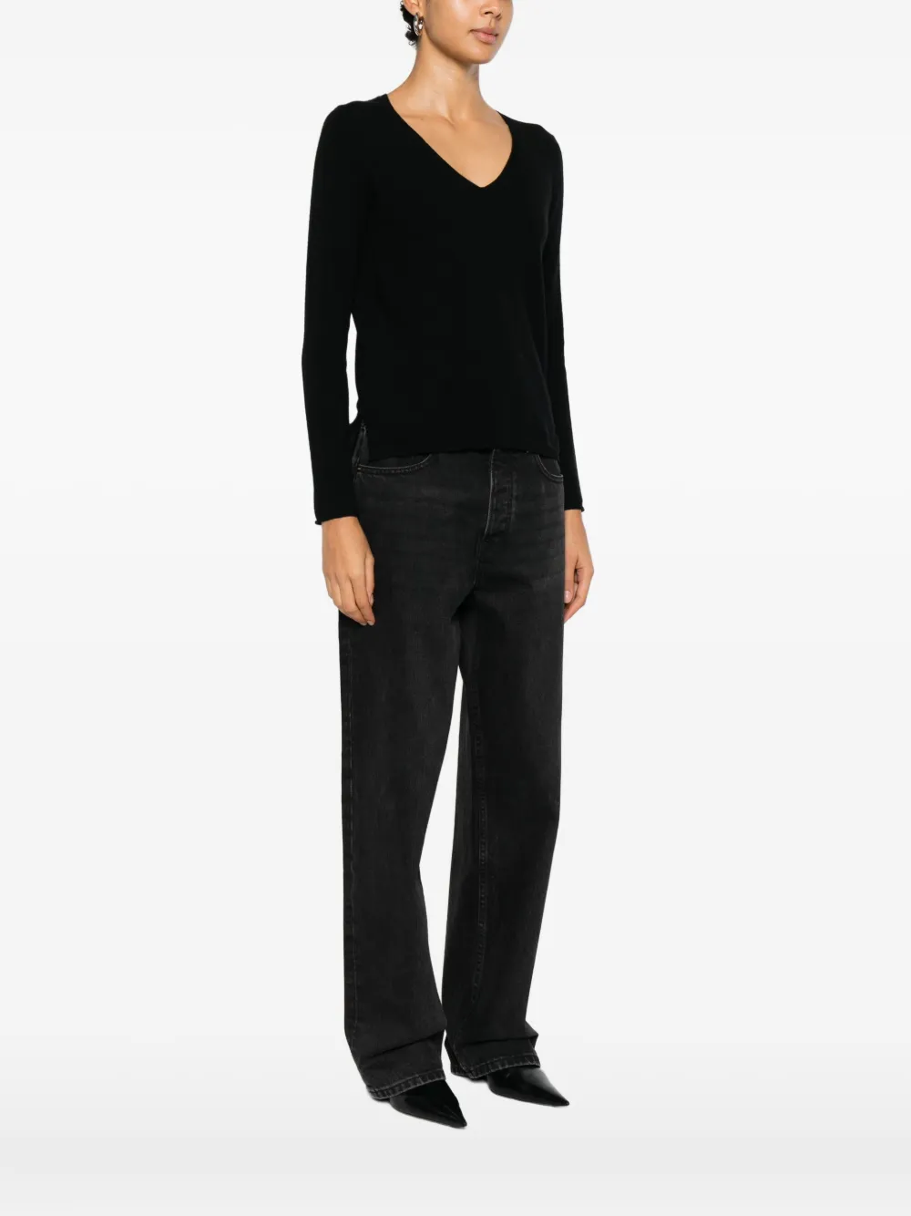 Gotha V-neck Sweater In Black